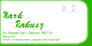 mark rakusz business card